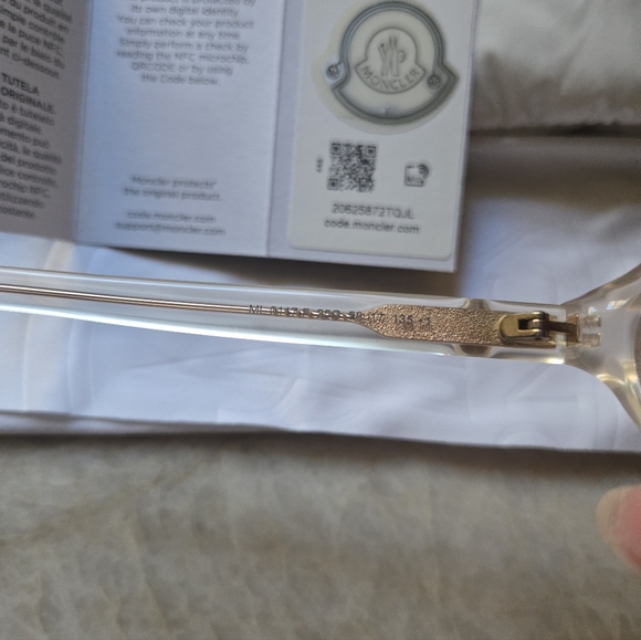 Sunglasses Moncler ML 0117 - 25G Ivory/Brown Mirror, Oval - Picture 8 of 12